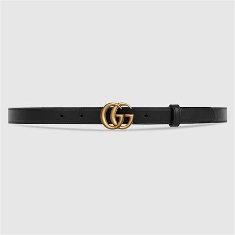 women s gucci belt|Women's Slim Black Leather Belt With Double G Buckle .